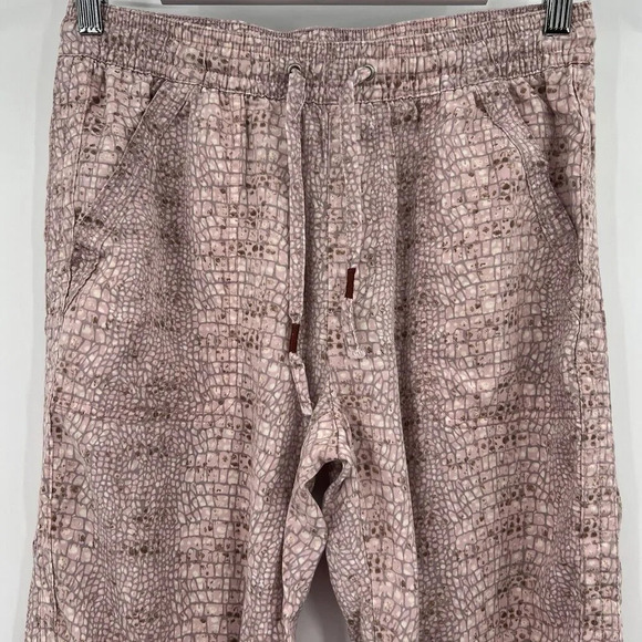 Anthropologie Orana Printed Joggers Pink Snakeskin Print Pants Women’s Size XS - Picture 3 of 9